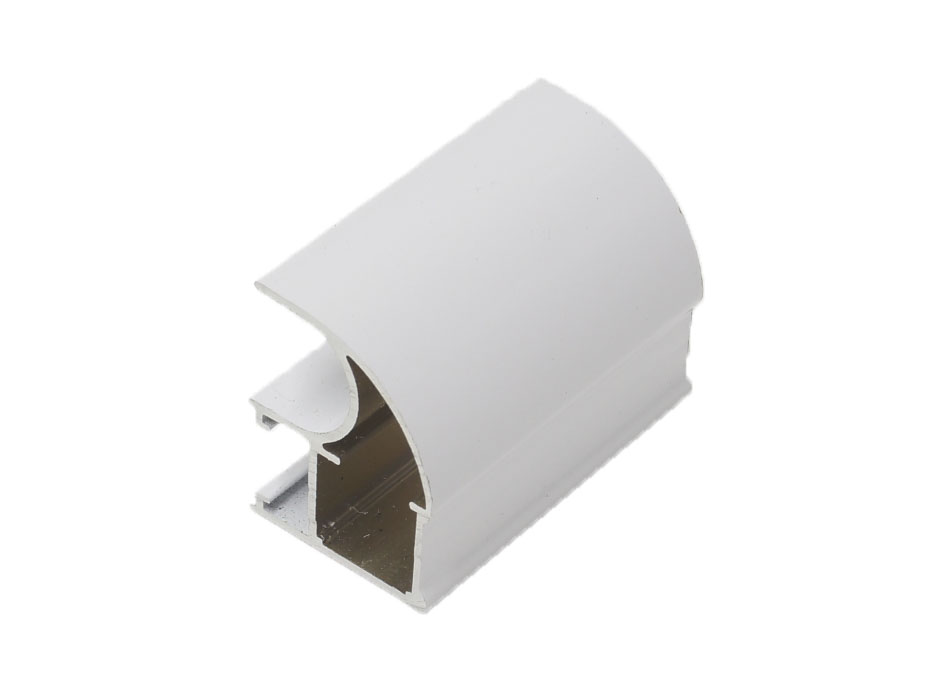 Алюминиевый профиль для шкафа-купе, форма С, цвет белый глянец